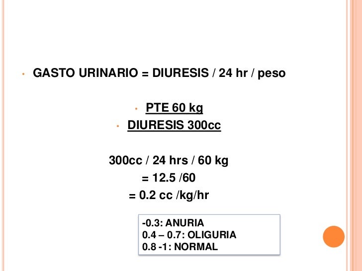 diuresis horaria